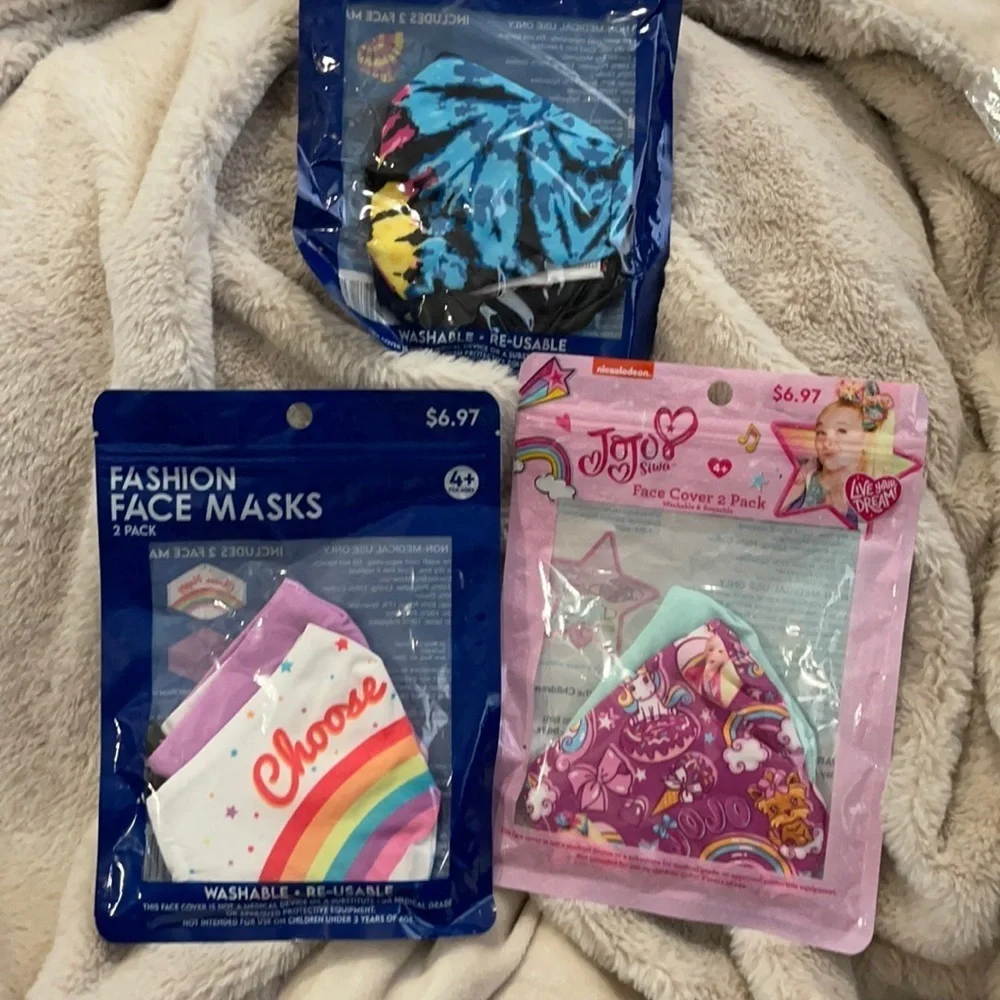 New kid’s three packs of Two face masks - Jojo